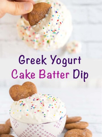 Greek yogurt cake batter dip - no cake mix healthy cake batter dip