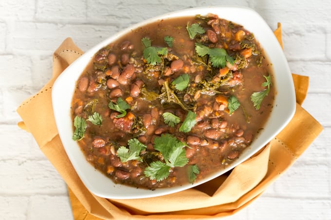 meal prep pinto bean vegetable soup