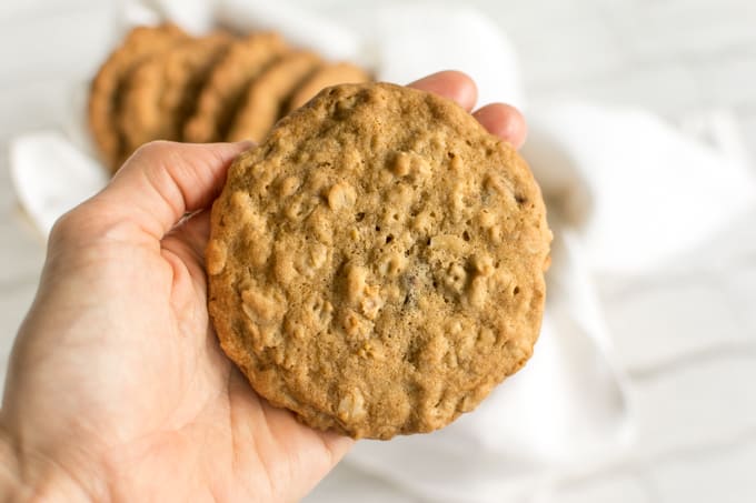 bakery style oatmeal granola cookies