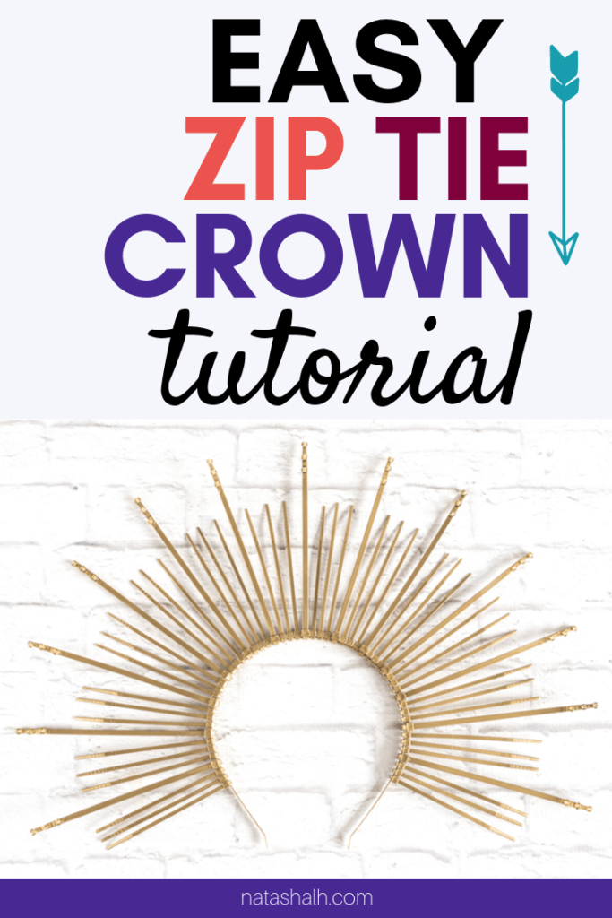 DIY zip tie crown