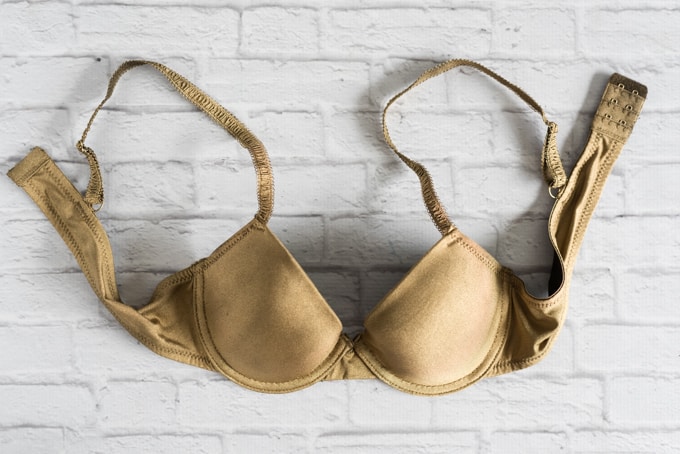 spray painted bra