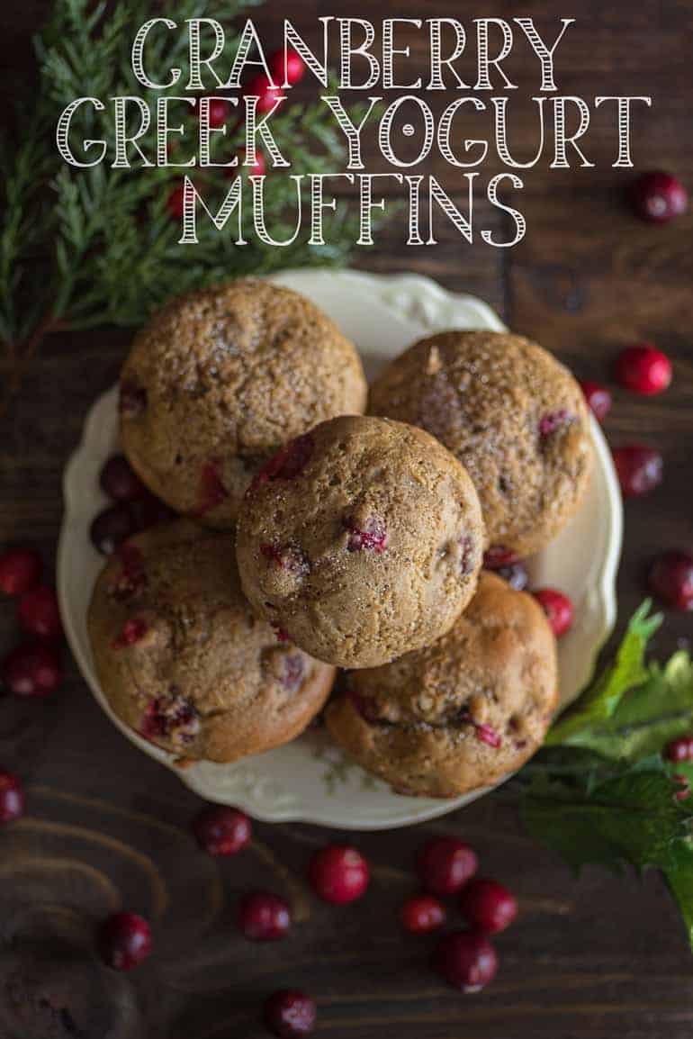 sparkling cranberry greek yogurt muffins recipe