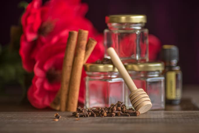 ingredients for spiced cinnamon honey