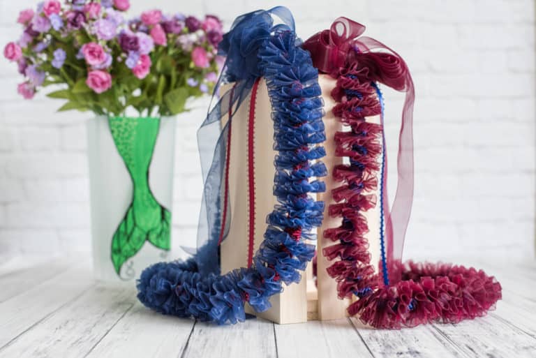Super Easy Hawaiian Eyelash Yarn Lei Tutorial Fuzzy Single Straw Lei