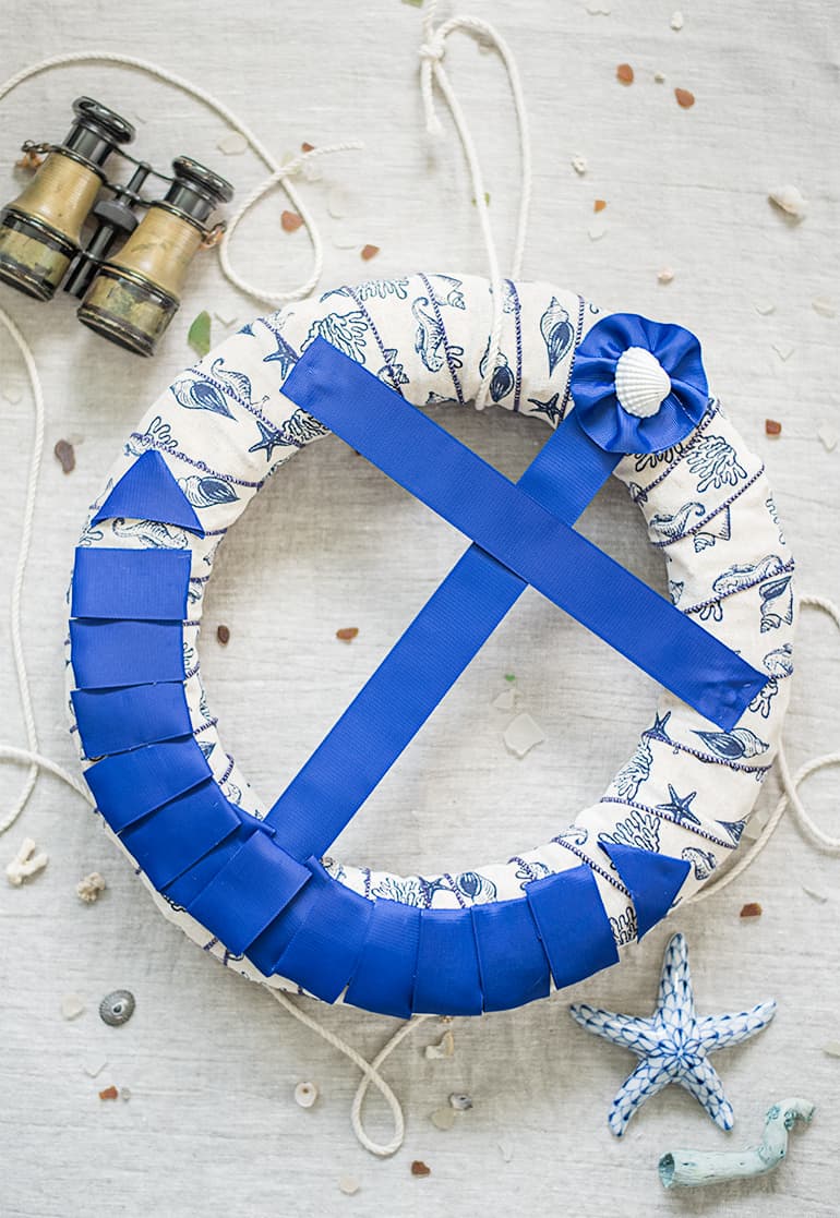 Anchor Wreath Tutorial - DIY Anchor Wreath with Ribbon