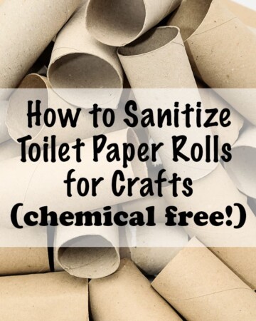 how to sanitize toilet paper rolls for crafts - chemical free!