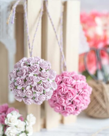 paper flower pomander tutorial