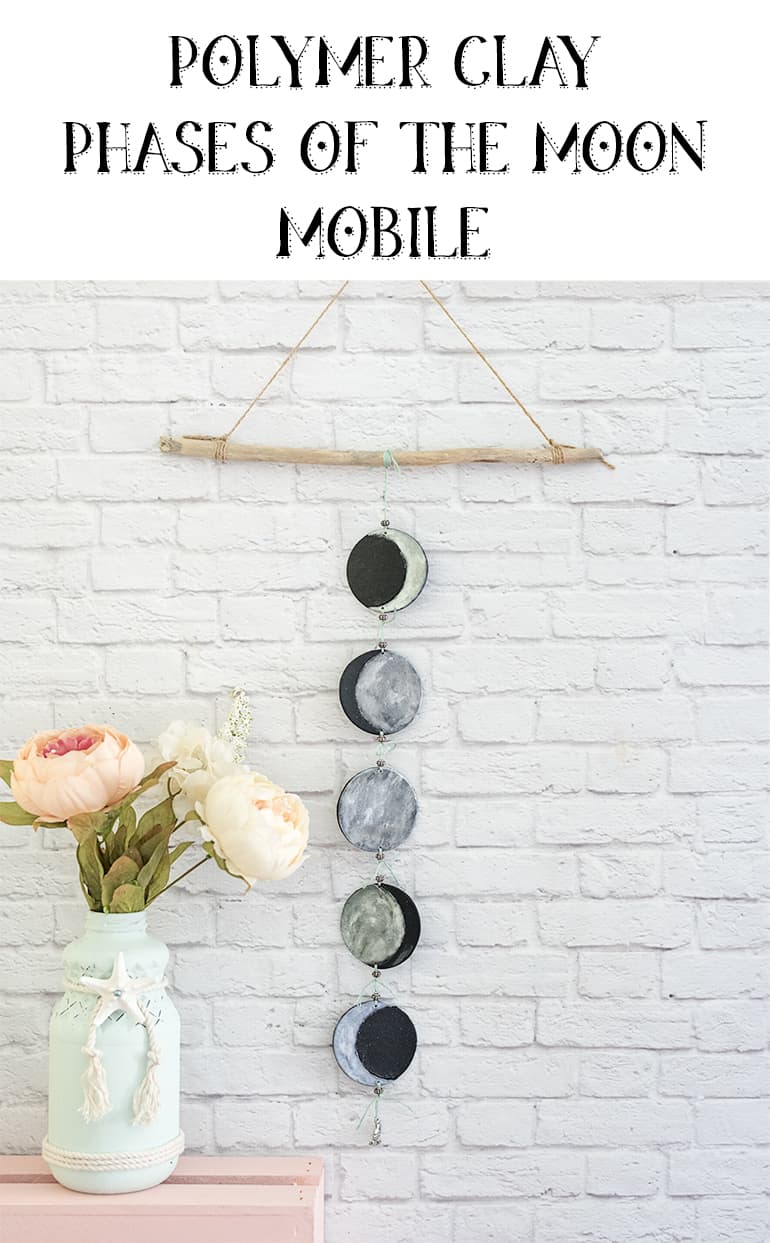polymer clay phases of the moon mobile tutorial