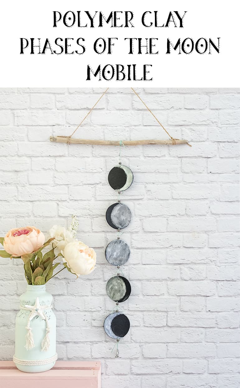 Polymer Clay Phases of the Moon Mobile Tutorial - DIY Phases of the Moon  Wall Hanging - The Artisan Life