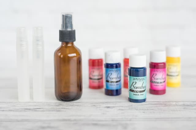 DIY color mist with India inks