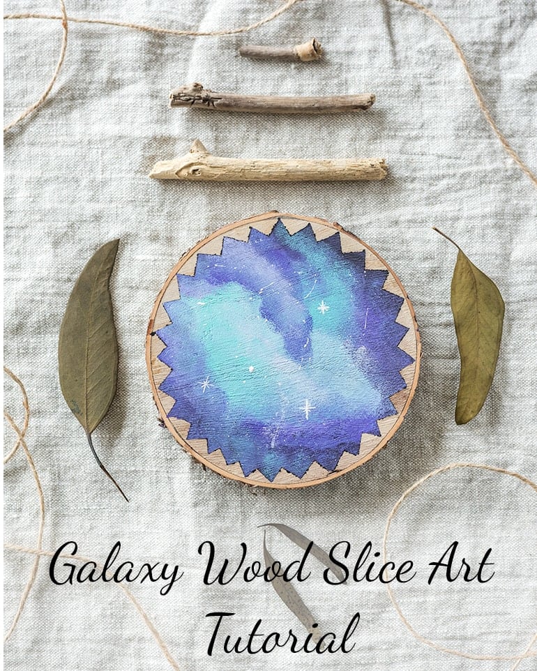Galaxy wood slice art tutorial
