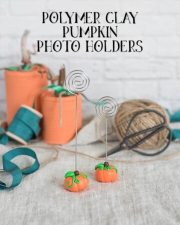 Polymer Clay Pumpkin Photo Holders Tutorial