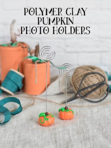 Polymer Clay Pumpkin Photo Holders Tutorial