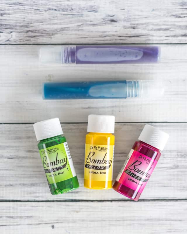 diy color mist inks - super simple color mists with India ink