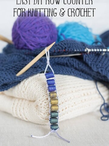 easy DIY row counter for knitting and crochet
