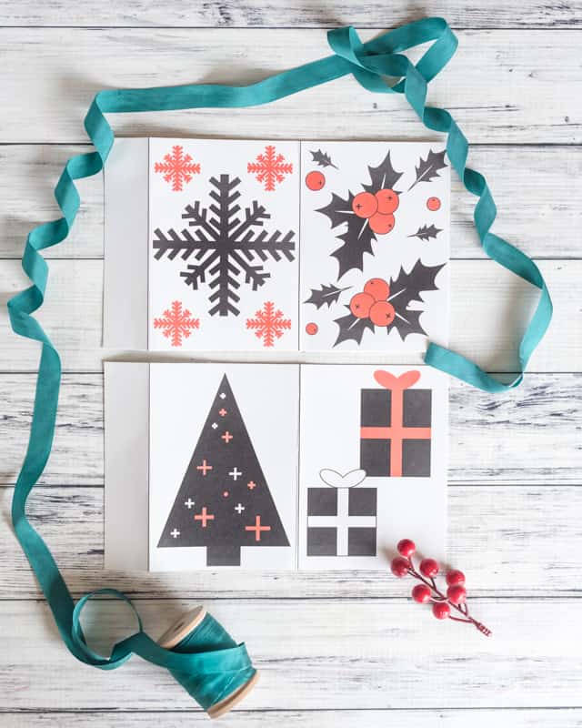 free Christmas printable high contrast cards for Babies