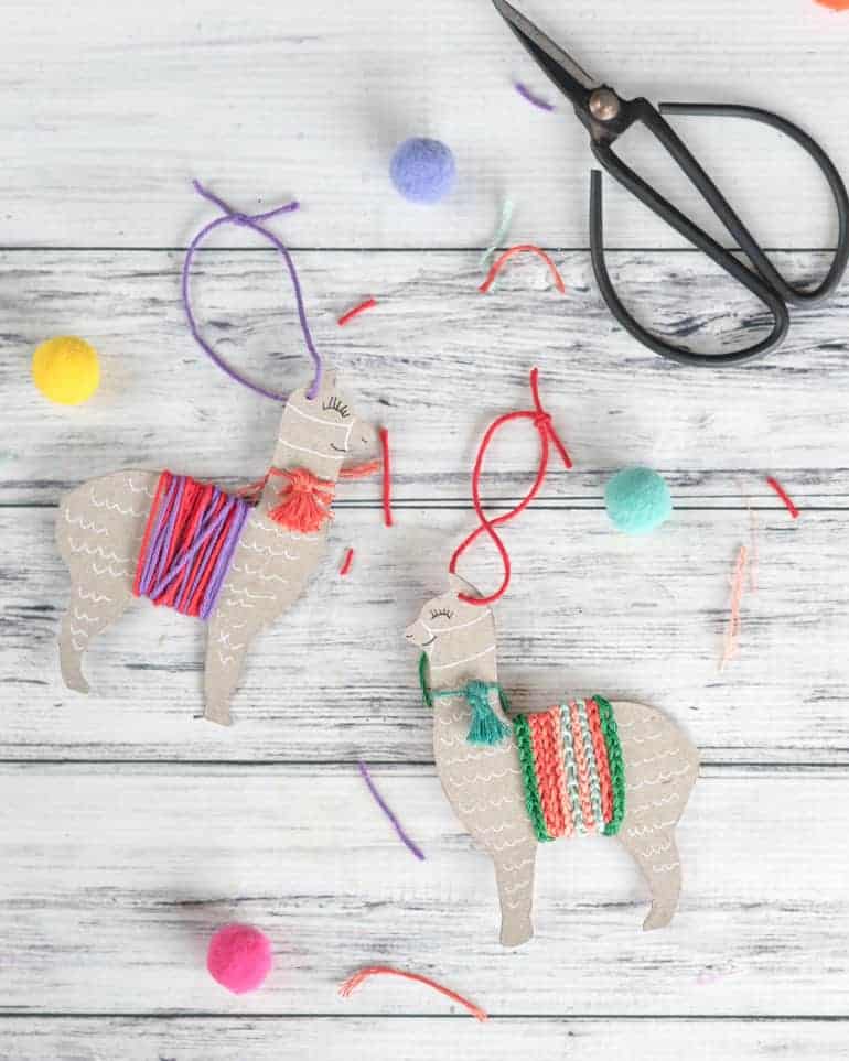 upcycled llama ornament tutorial