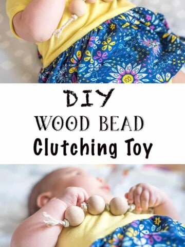 DIY wood bead clutching toy tutorial