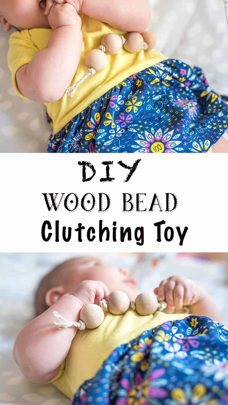 DIY wood bead clutching toy tutorial