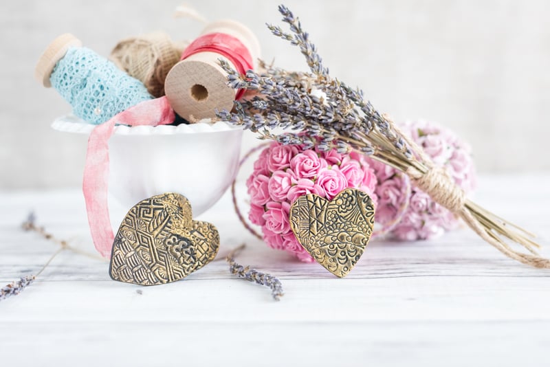Easy Gilded Polymer Clay Valentines Tutorial