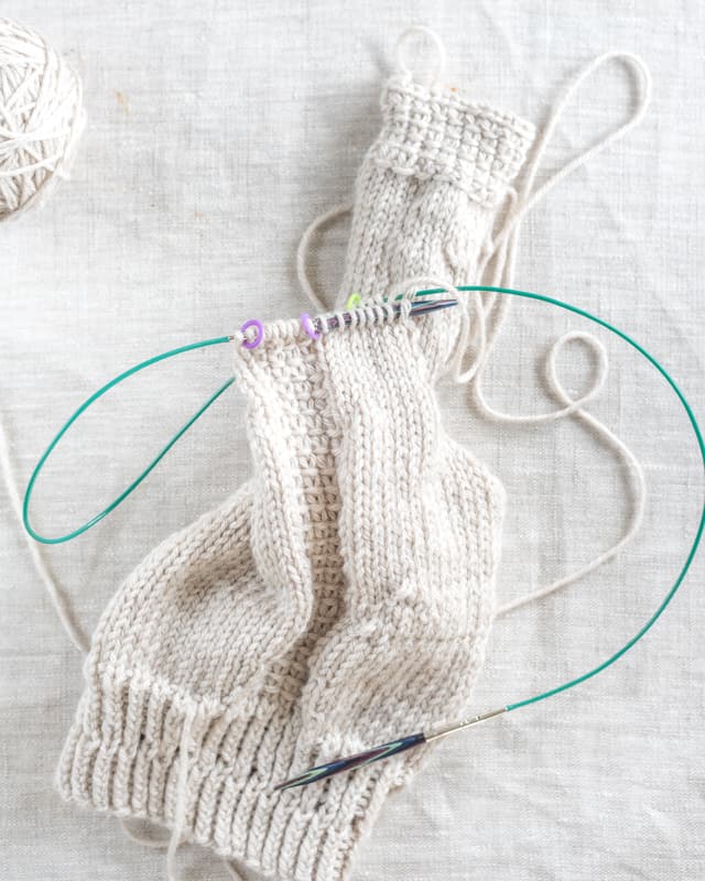 Currently Crafting - Knitted Baby Leggings & Easy Magic Loop Knitting ...