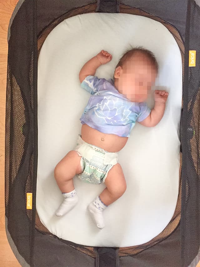 baby sleeping in honest diapers