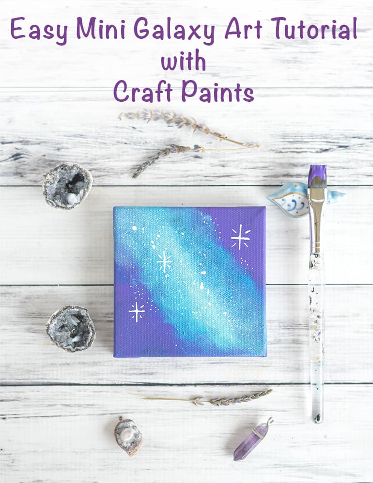 mini galaxy art tutorial with craft paints