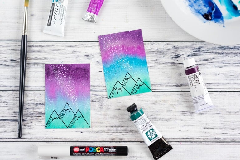 MINI CANVAS Galaxy 4x4 inches. – honeylemonartpr