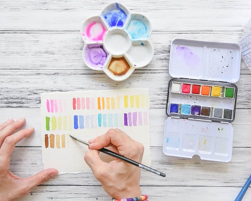 How to paint transparency swatches class on Skillshare - stop by for a free Skillshare link!