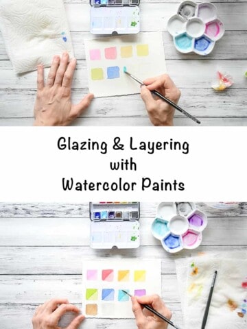 glazing and layering with watercolor paints