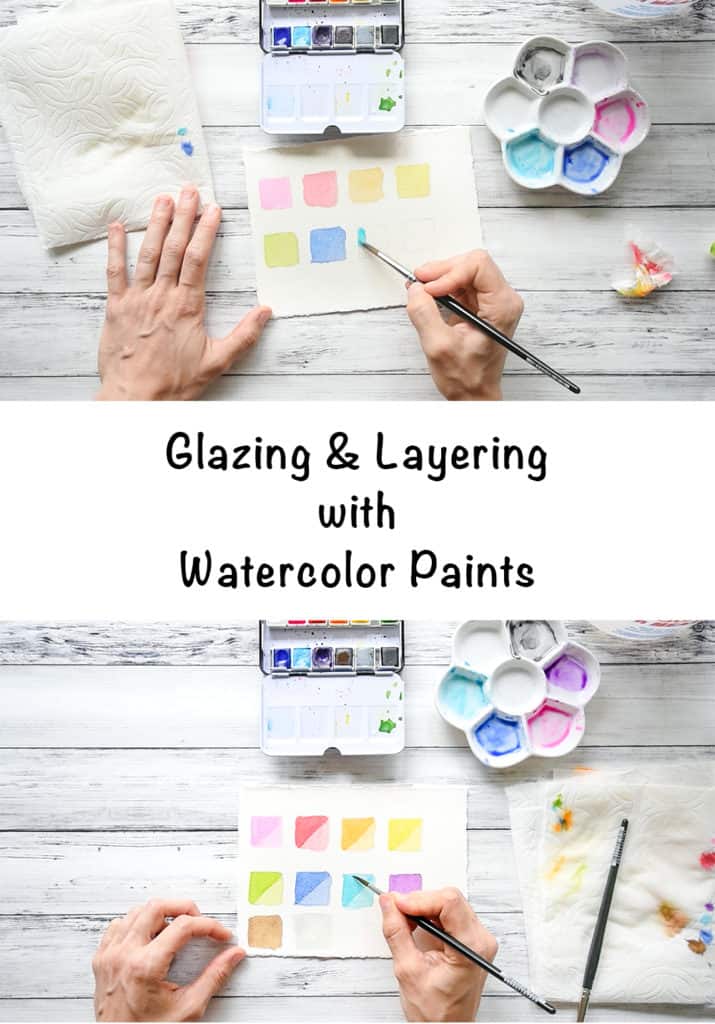 glazing and layering with watercolor paints