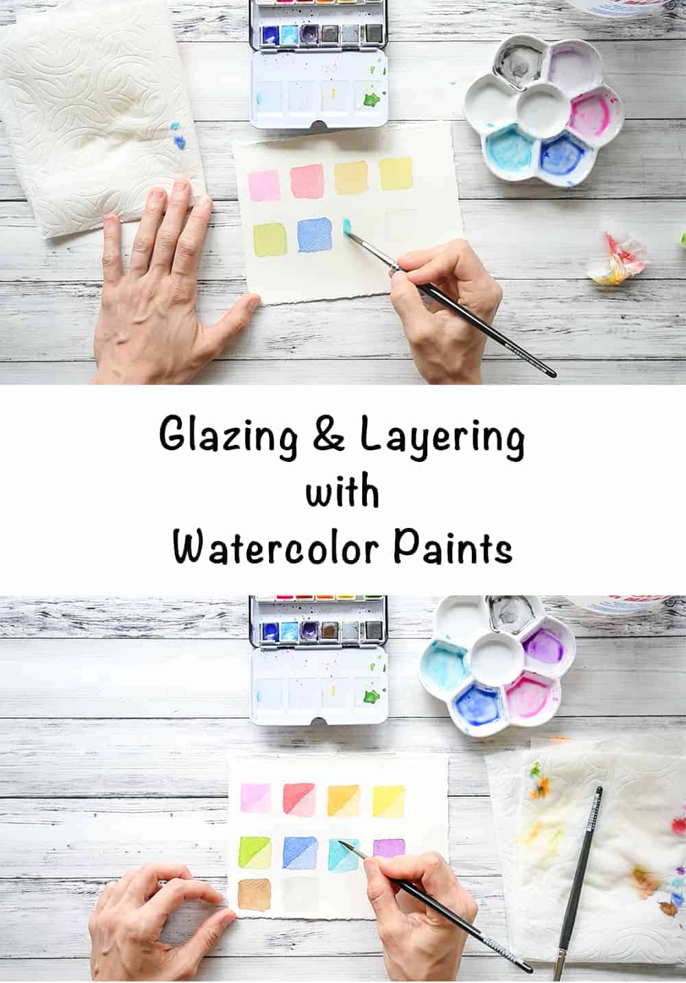 Glazed/Layered Watercolor Swatches Tutorial - How to Layer Transparent ...