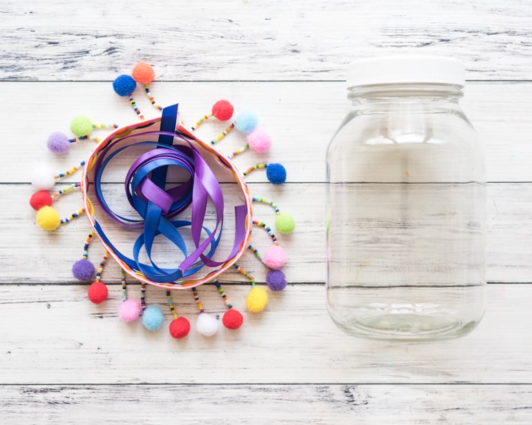 materials for decorating a gratitude jar