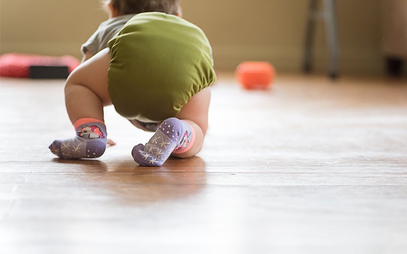DIY grippy socks for babies