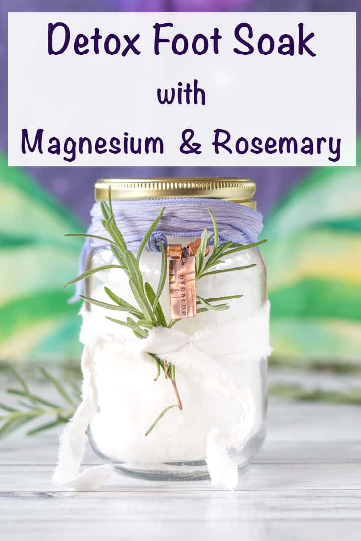 Detox foot soak with magnesium and rosemary