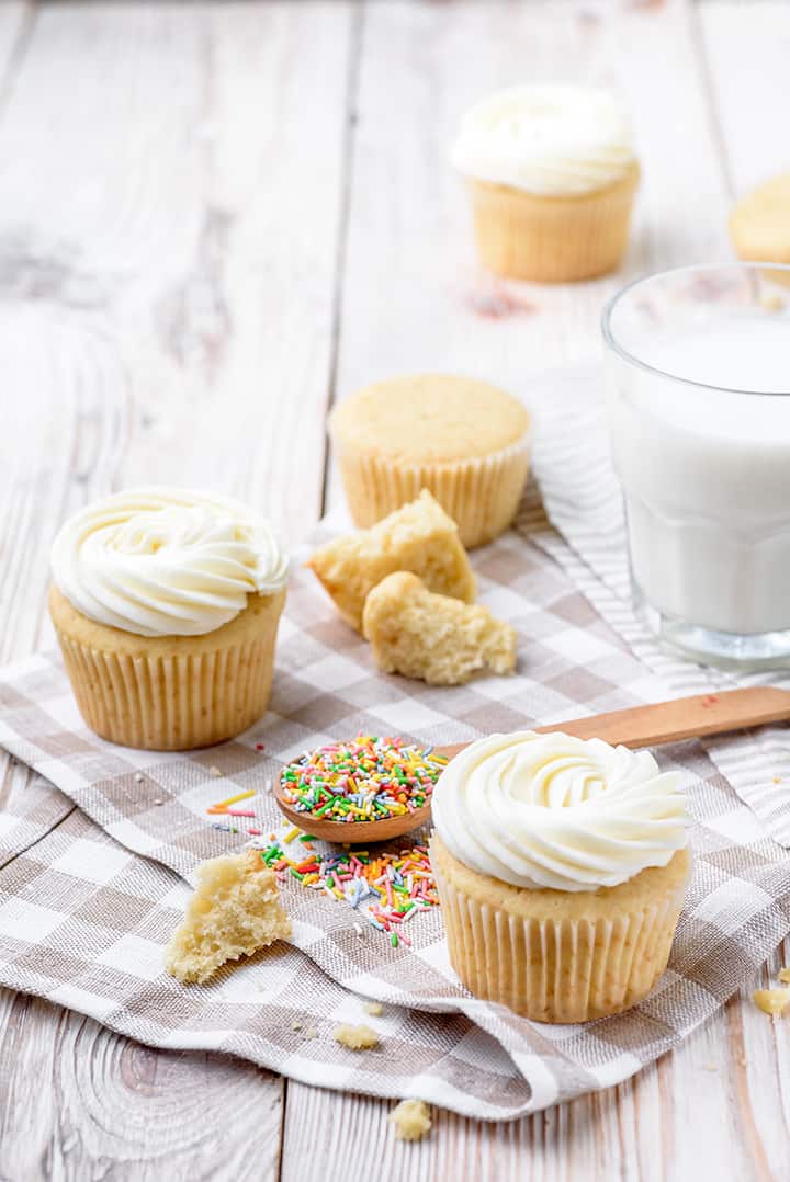 Healthy Vanilla Cupcake Recipe - The Artisan Life