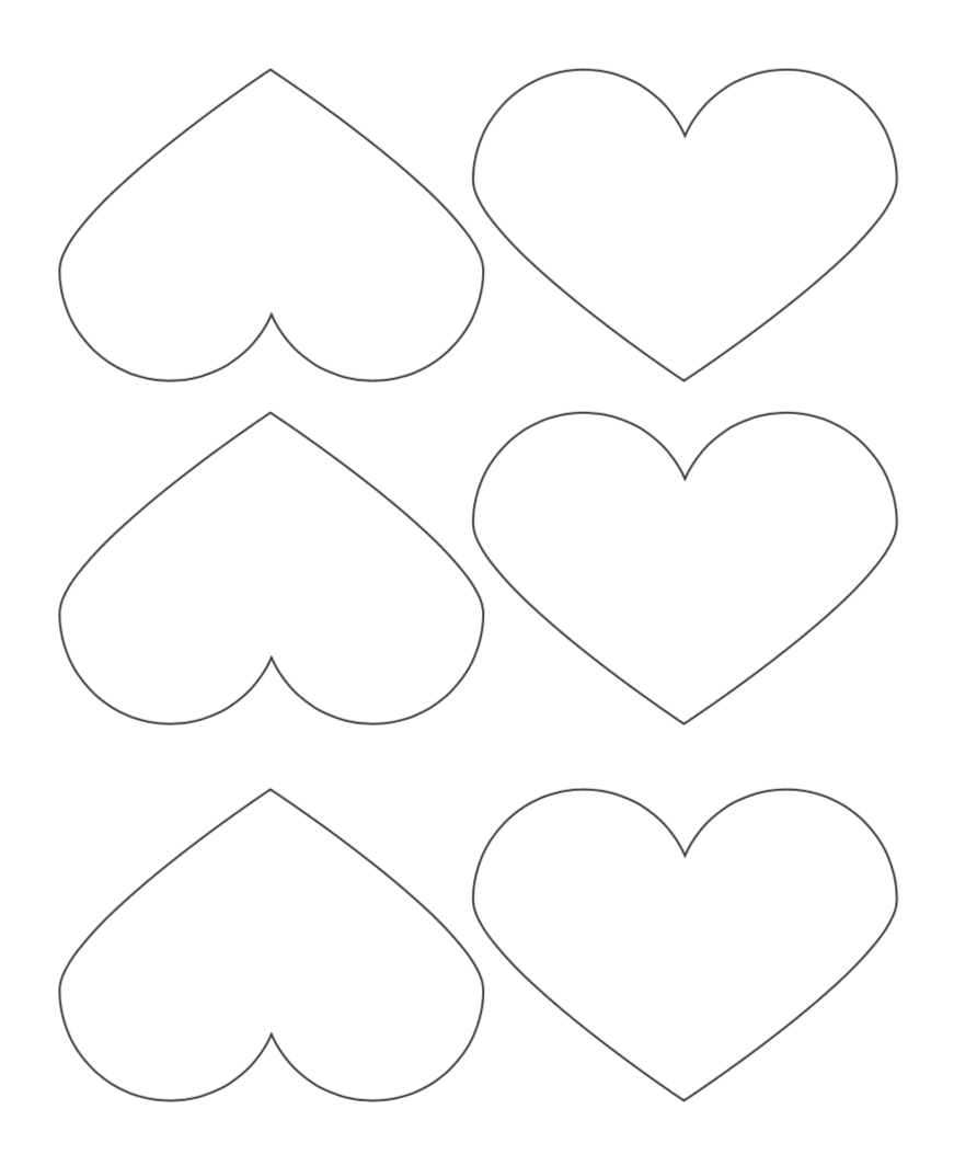 6 printable heart templates