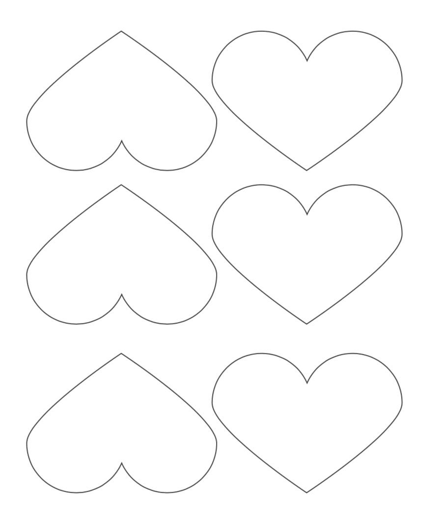 Half Hearts Stencils (2 Pack)