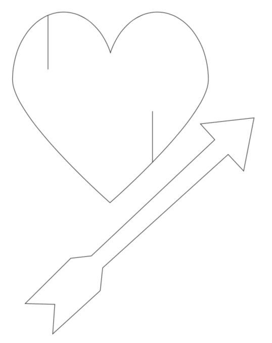 Free printable Heart Arrow stencils (LOVE font patterns) that you can use  for decorations, letters