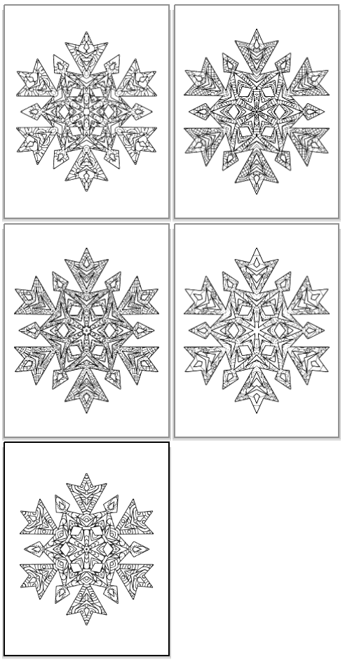 geometric snowflakes