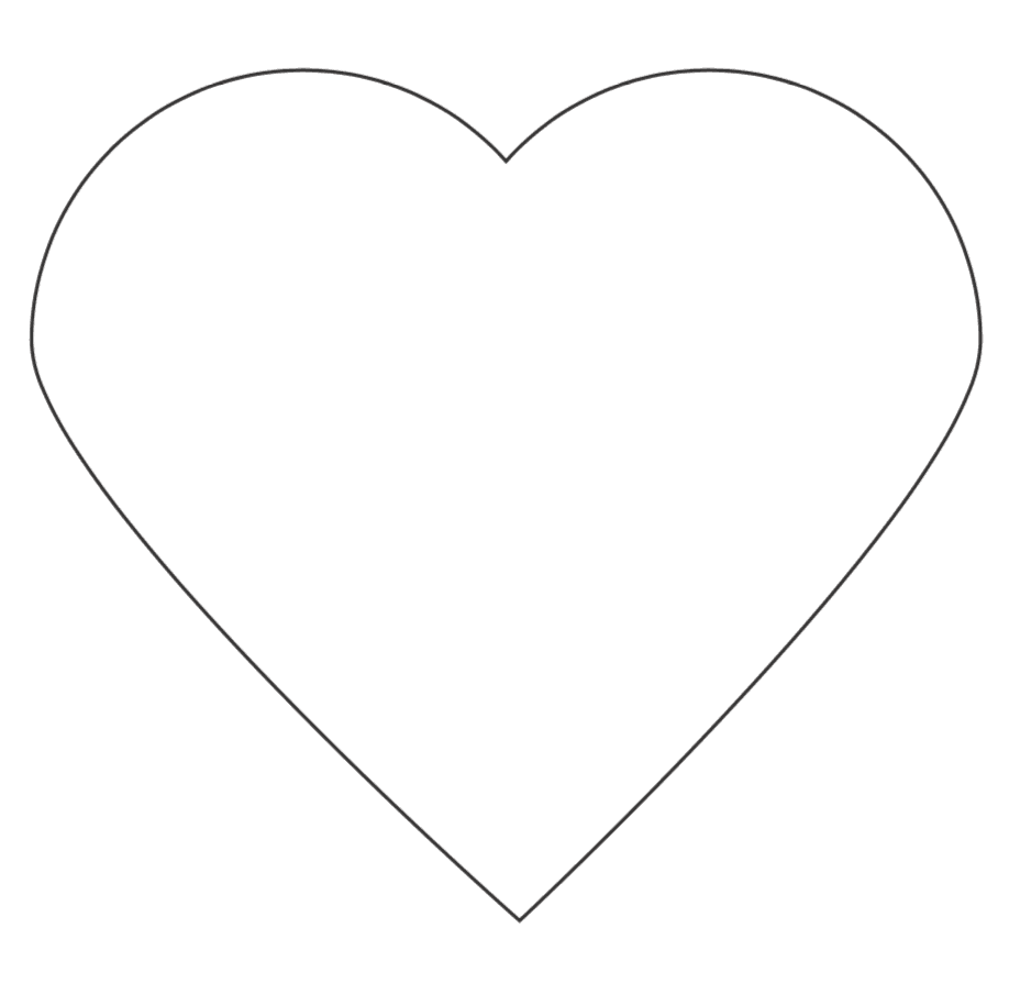 large heart free printable template