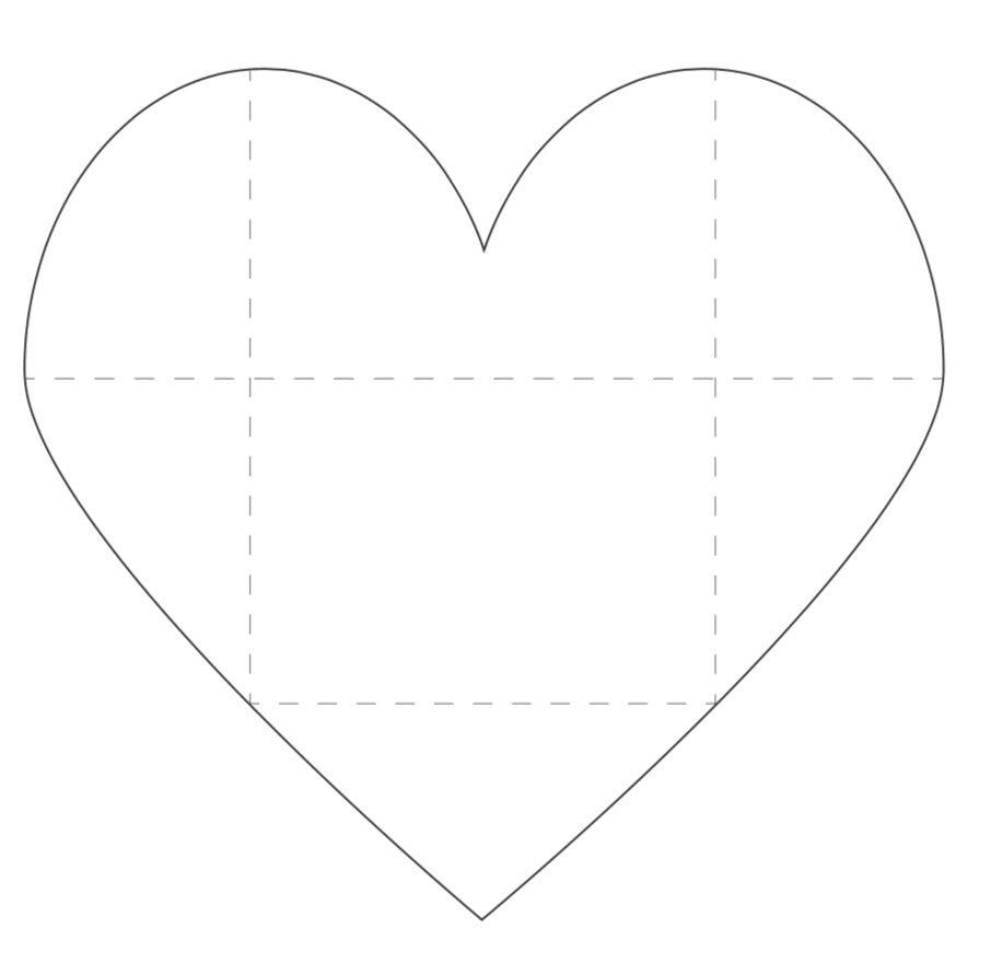 large printable heart envelope