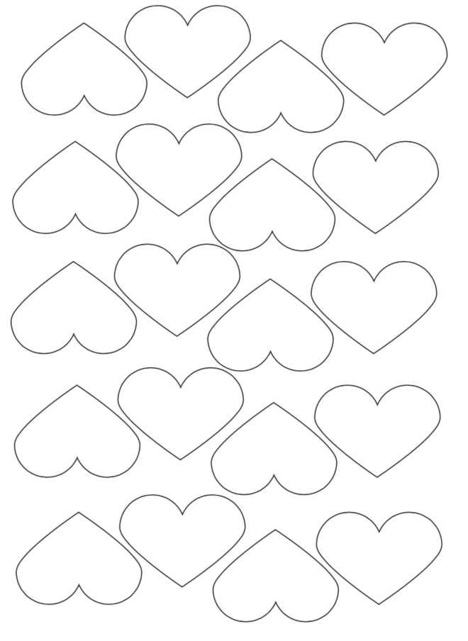 small printable hearts