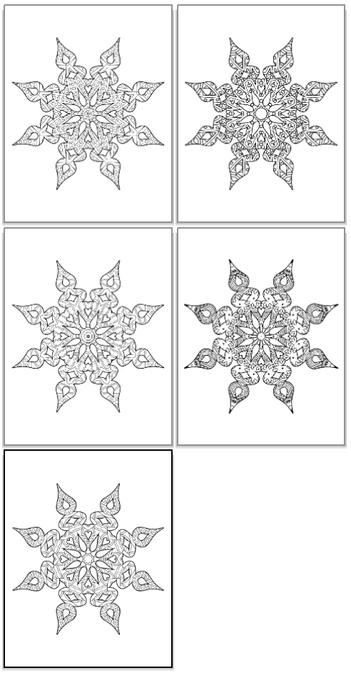 snowflake coloring sheets