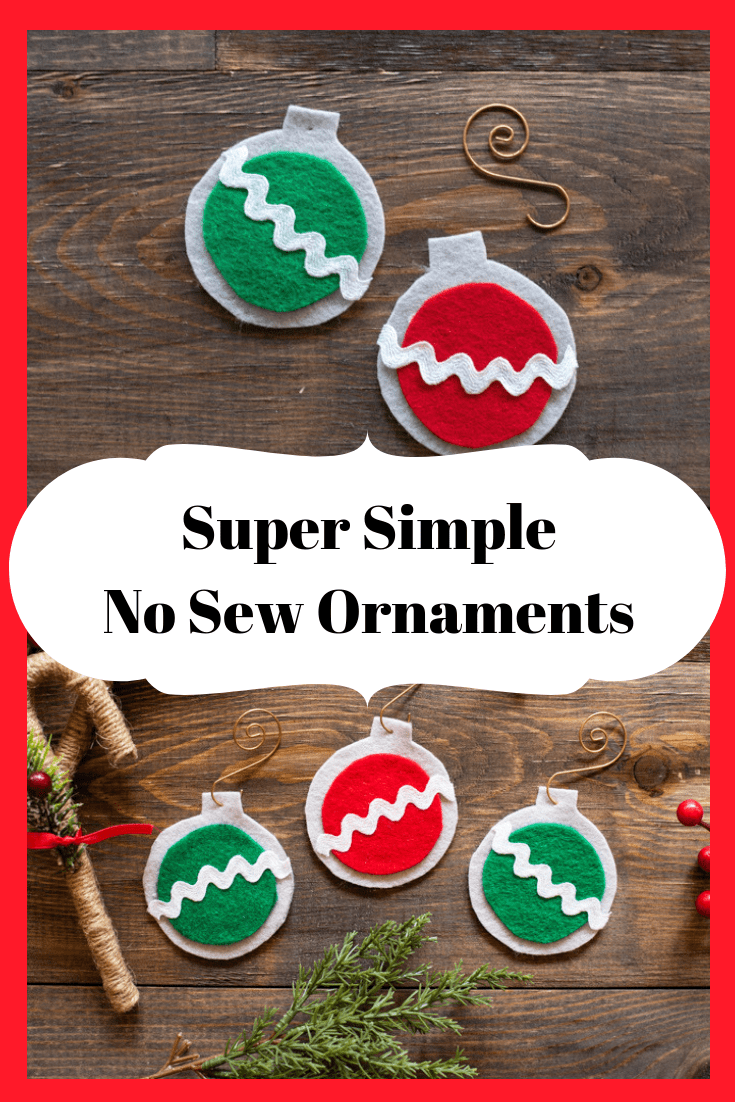 super simple no sew ornaments