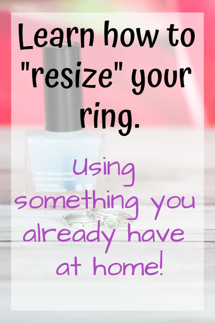 resize your ring at home with nail polish
