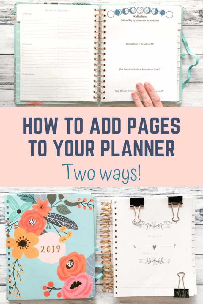 how to add pages to your planner two ways
