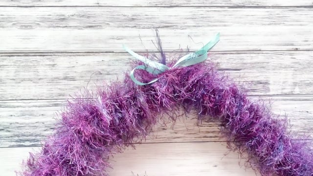 Eyelash Yarn and Tutorial on How to Make Your Own Using Grosgrain Ribbon