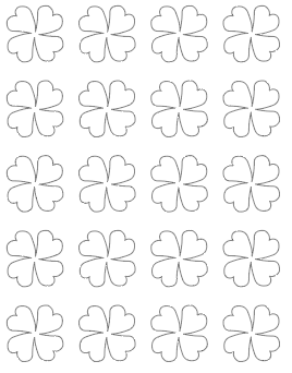 1.5 four leaf clover template