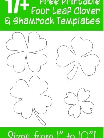 17+ free printable shamrock templates from small to huge! Sizes range from 1" up to 10"!